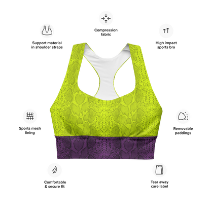 Snakez Joker Longline sports bra