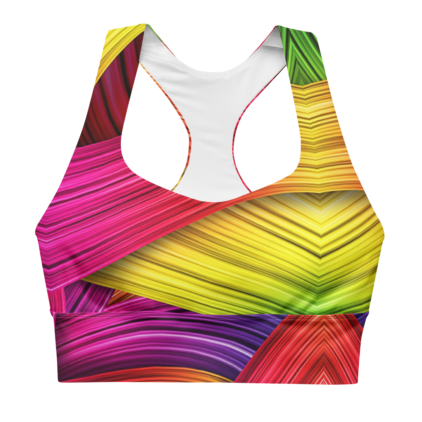 Rainbow Twist Longline sports bra