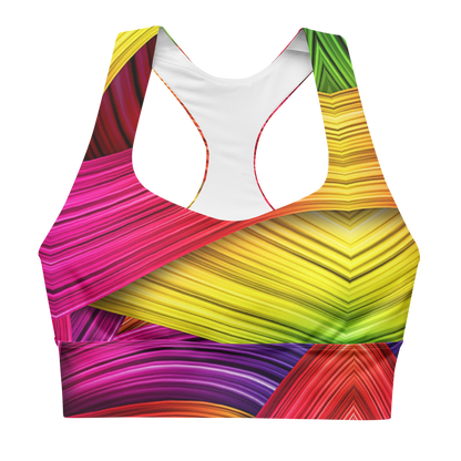 Rainbow Twist Longline sports bra