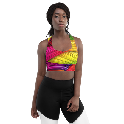 Rainbow Twist Longline sports bra