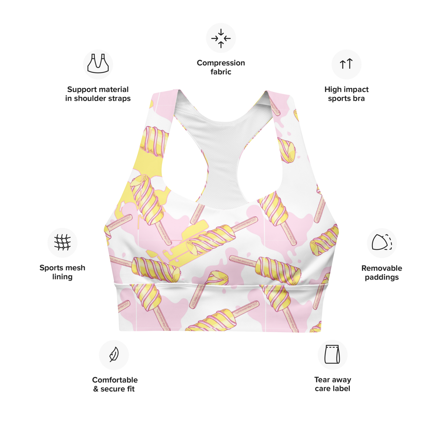 PushPop Longline sports bra