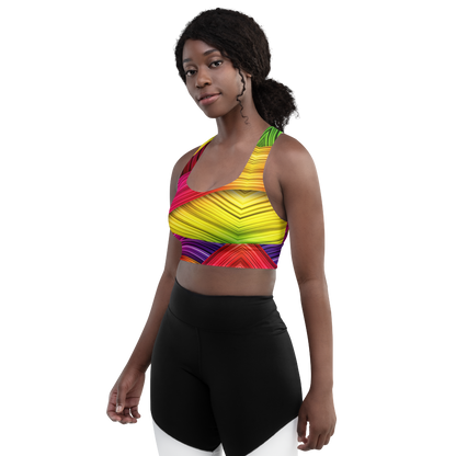Rainbow Twist Longline sports bra