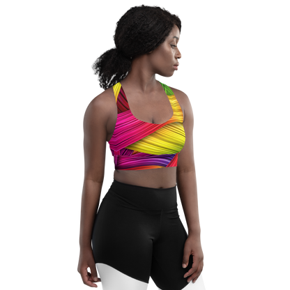 Rainbow Twist Longline sports bra