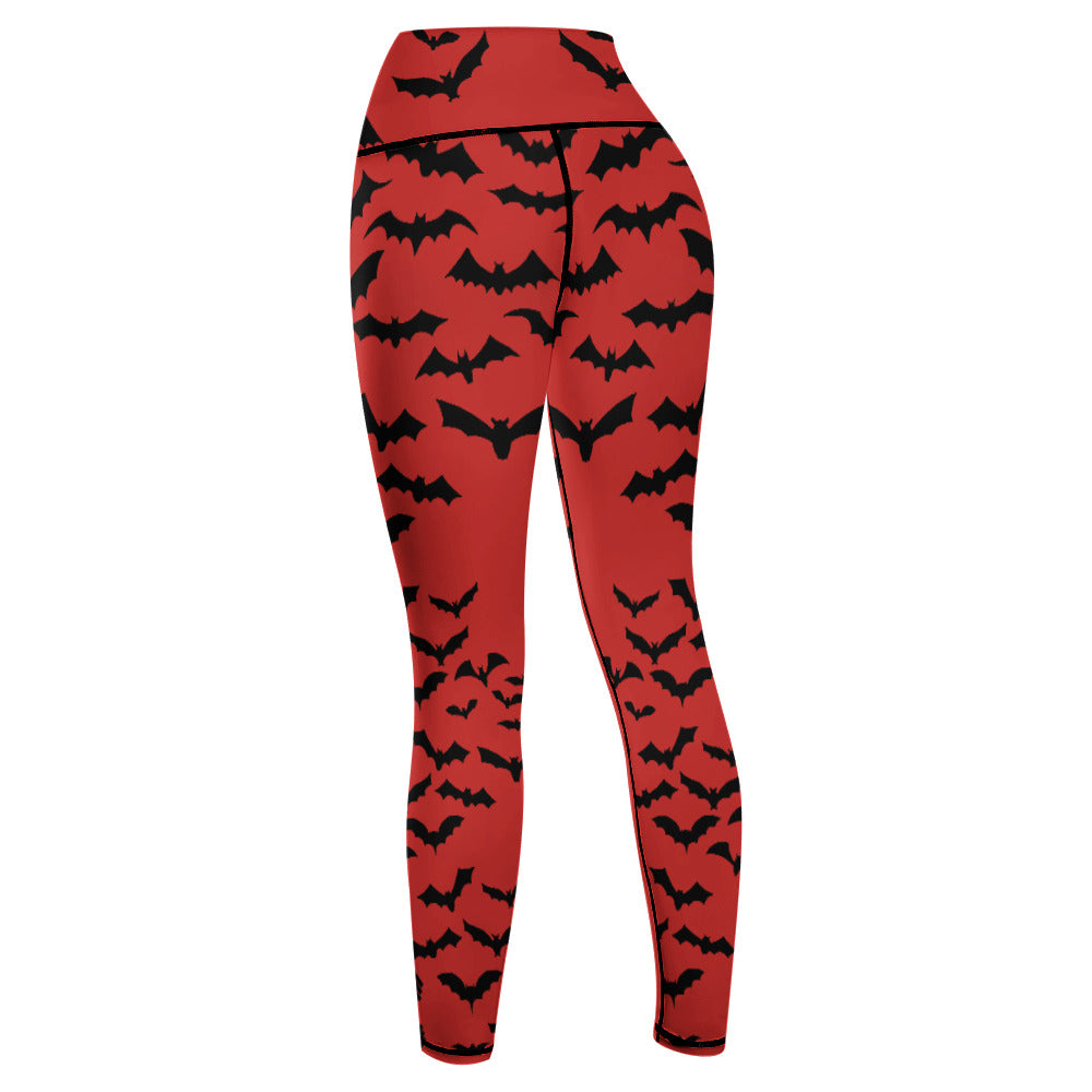 Batty Red Yoga Pants
