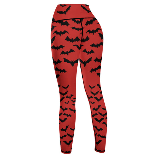 Batty Red Yoga Pants