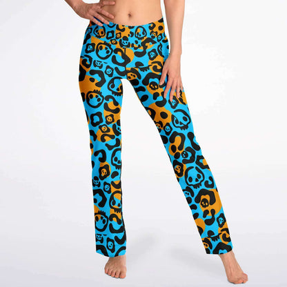 Leopard Skulls Flare Leggings