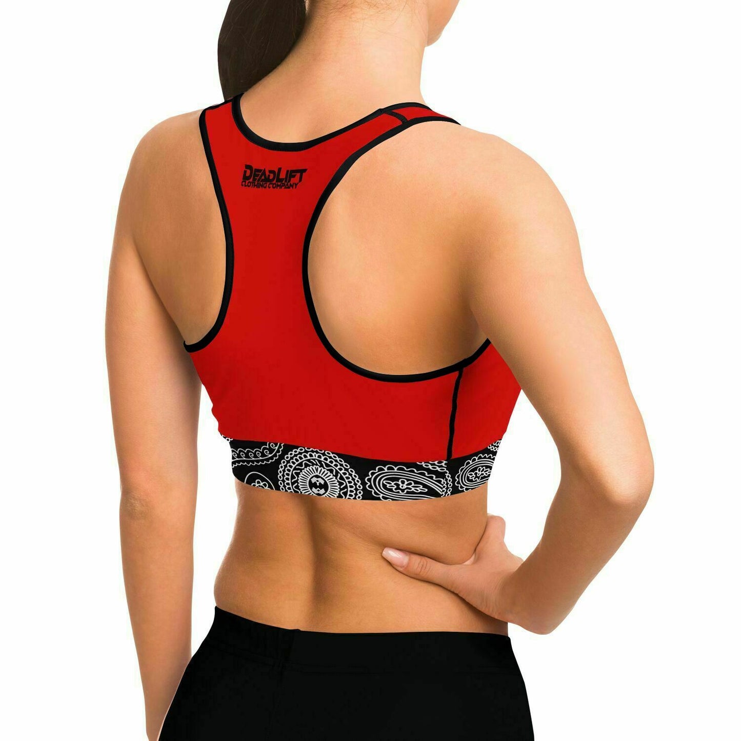 Inky Paisley Remix Sports Bra