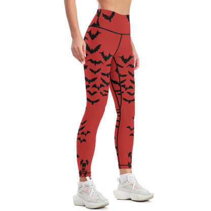 Batty Red Yoga Pants