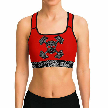 Inky Paisley Remix Sports Bra