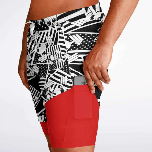 American Logo 2-in-1 Shorts