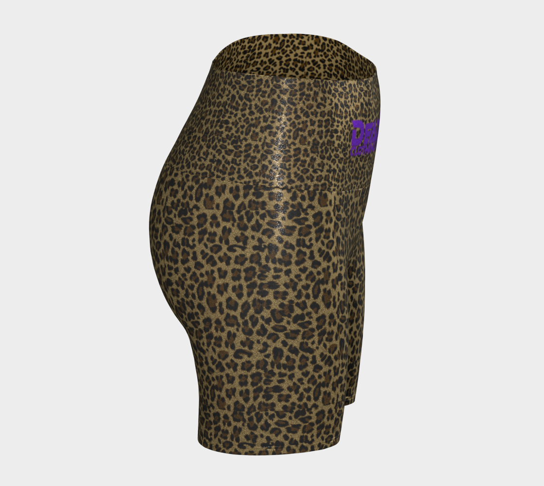 Leopard Glitter Yoga Shorts