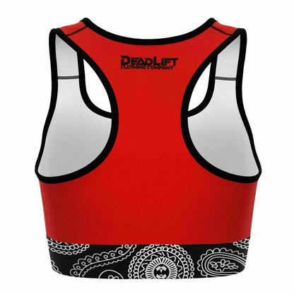 Inky Paisley Remix Sports Bra