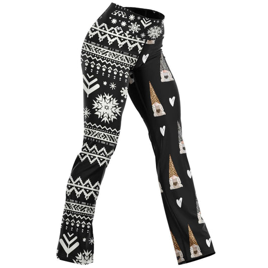 Gnome For The Holidays Flare Leggings