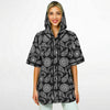 Inky Paisley Hooded Baseball Jersey