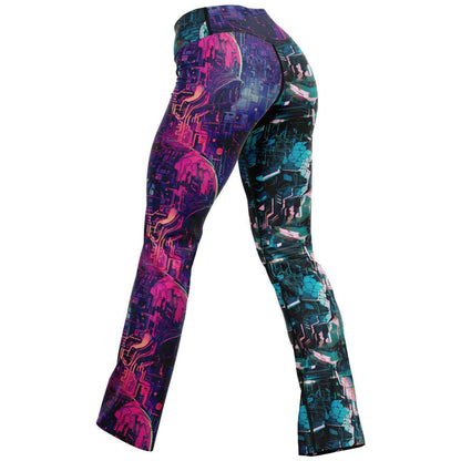 CyberSkullNetik Flare Leggings