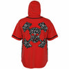 Inky Paisley Remix Hooded Baseball Jersey