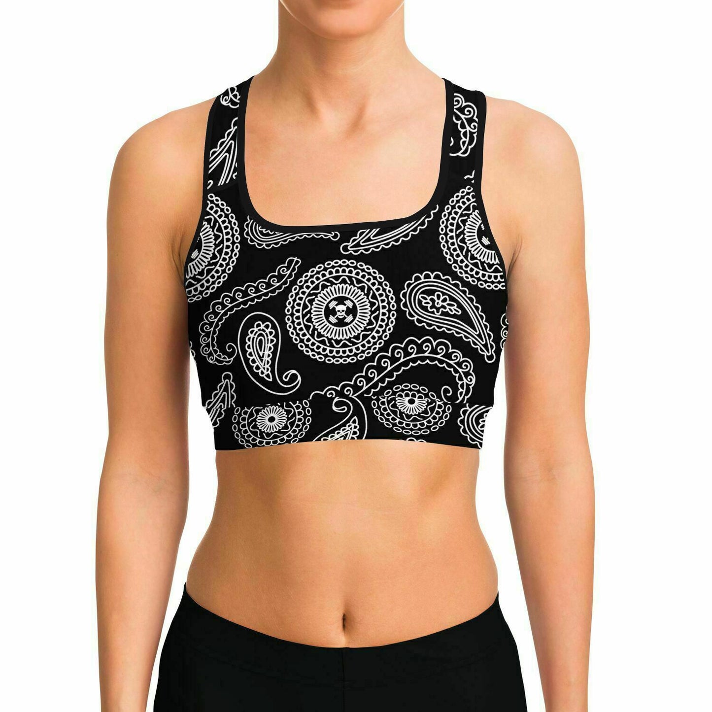 Inky Paisley Sports Bra