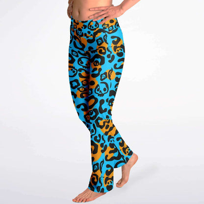 Leopard Skulls Flare Leggings