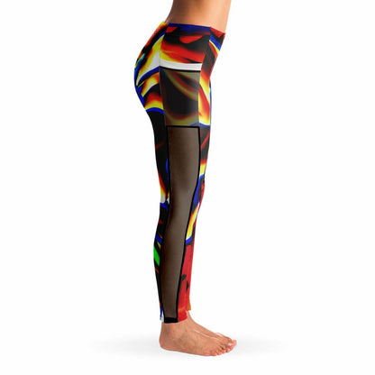 Flaming Skull AI Mesh Pocket Legging