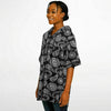Inky Paisley Hooded Baseball Jersey