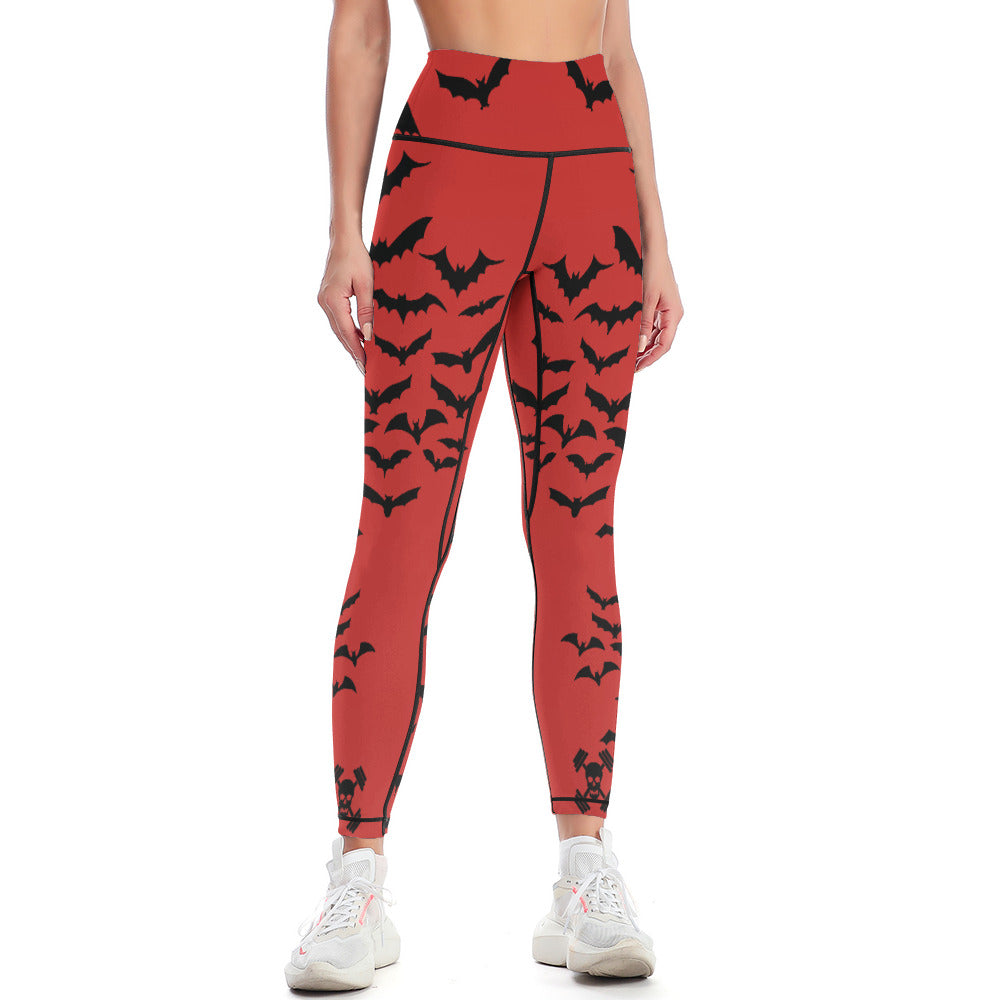 Batty Red Yoga Pants
