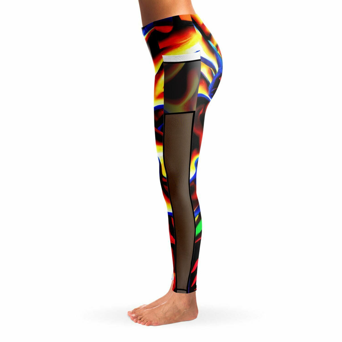 Flaming Skull AI Mesh Pocket Legging