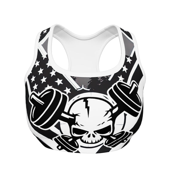 Alternated Black Night Padded Sports Bra