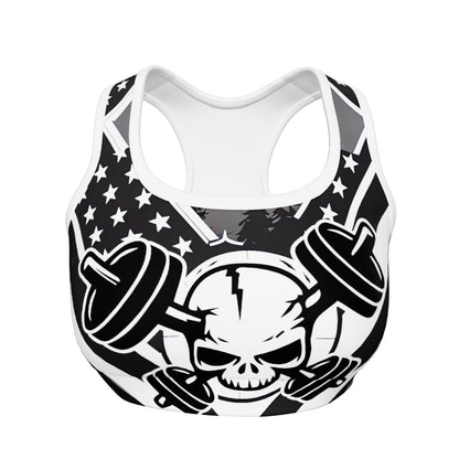 Alternated Black Night Padded Sports Bra