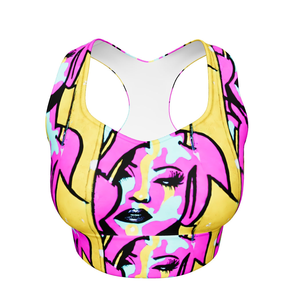 Do You Realla Wanna Hurt Me Longline Sports Bra