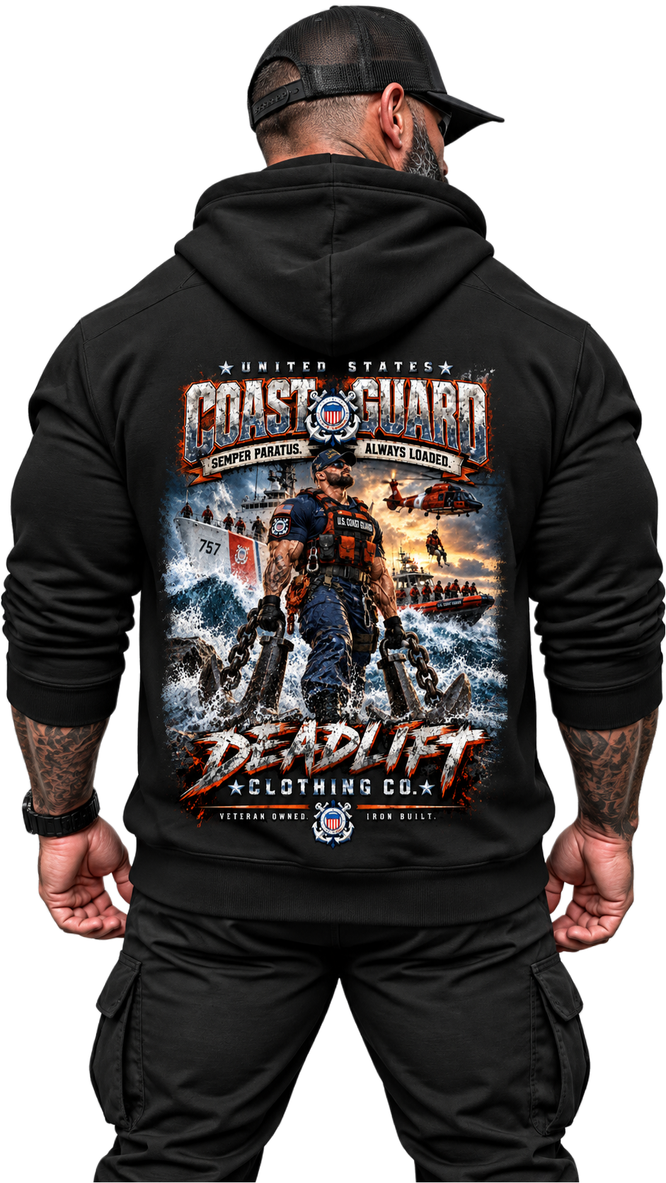 Veteran Iron Series Hoodie COAST GUARD