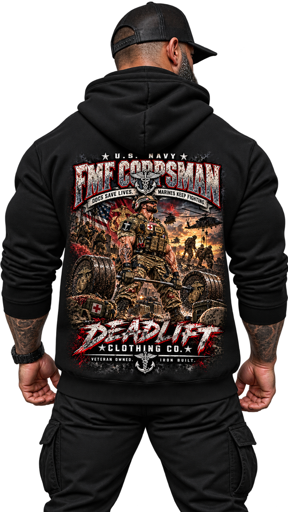 Veteran Iron Series Hoodie FMF CORPSMAN