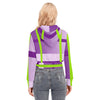 The Daphne Crop Top Hoodie With Zipper Closure