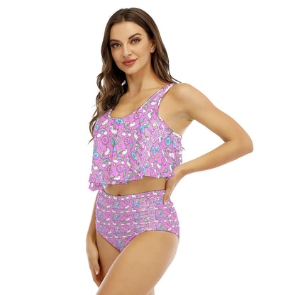 Charmed Ruffled Vest Bikini Swimsuit